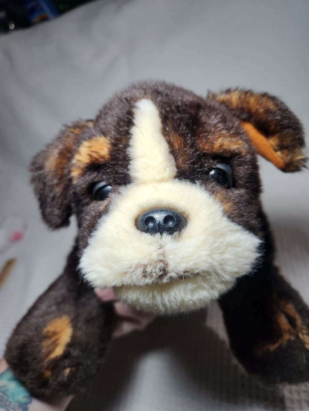 Plush Brown & Cream Dog Plush Vintage